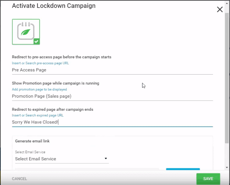 Thrive-Ultimatum-Activate-Lockdown-Campaign-Settings
