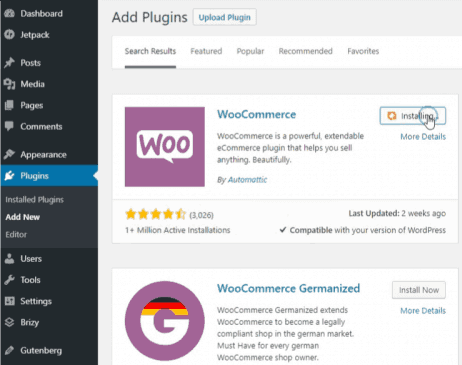 Installing WooCommerce for Ecom Store